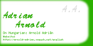 adrian arnold business card